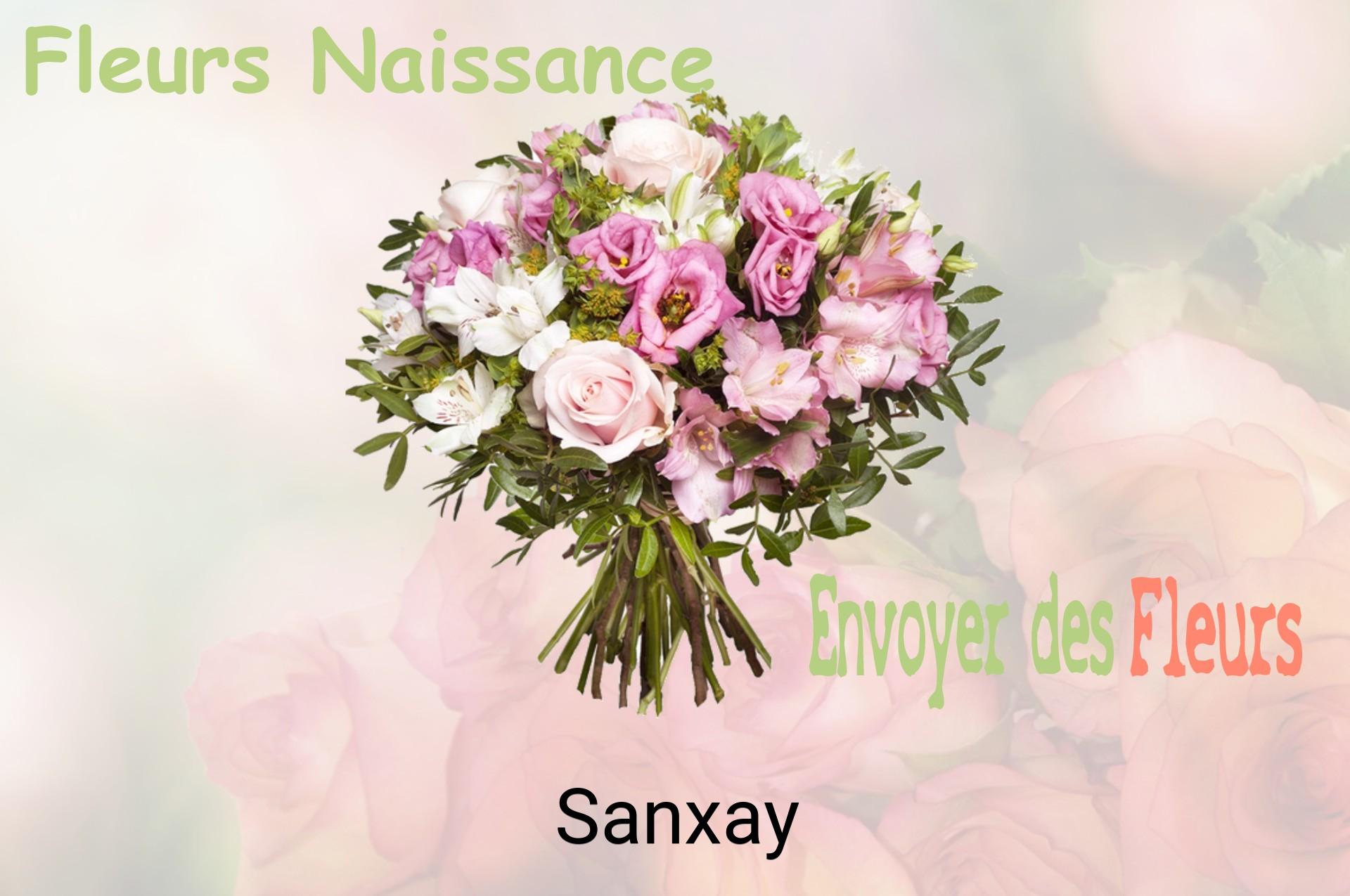Bouquet de fleurs de naissance livré à Sanxay